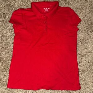 Children’s Place Girls Red Button Down Shirt size 14 XL